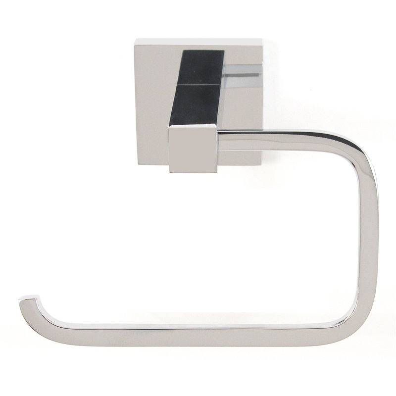 Contemporary I Single Post Wall Mount Toilet Paper Holder, Polished Chrome