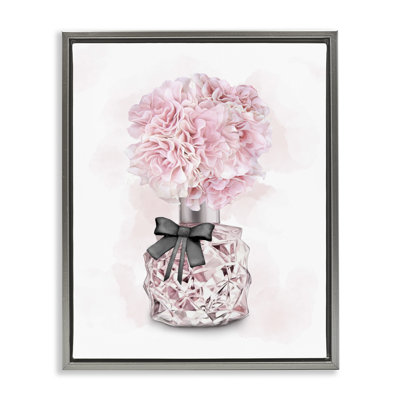 «Pink Flower Perfume Bouquet Grey», encadrée par Ziwei Li