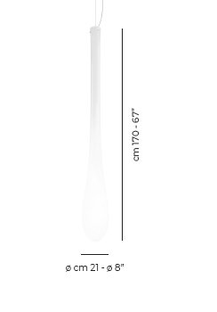 Lacrima Suspension G White Glossy Satin Nickel E26 Ul, No, 118" H x 7" W x 7" D, Does Not Apply