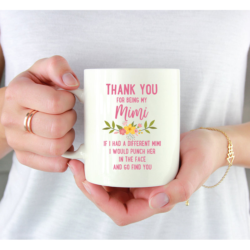 Grande tasse à café « thank you for be », Mimi