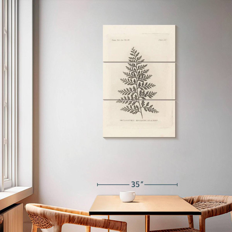 Harnek Fern Engraving, 57" H x 36" W