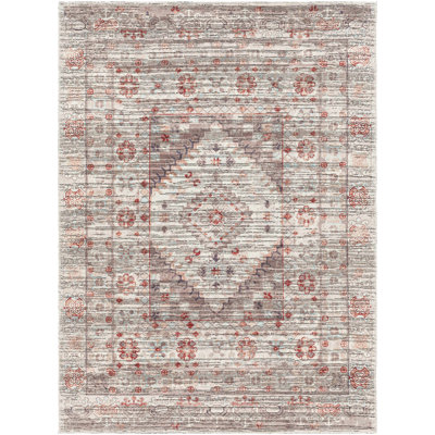 Sabrina Light Gray Machine Washable Area Rug