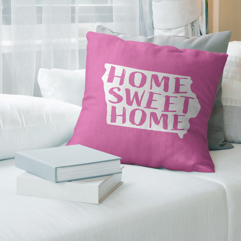 Coussin décoratif home, H 26 po x l 26 po, Rose, Iowa