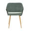 Chaise rembourrée en velours à dossier ouvert-1615215098