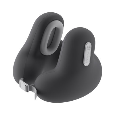 Grey Bluetooth Music U Shaped Neck Pillow w/ Speakers Memory Foam Airplane Support