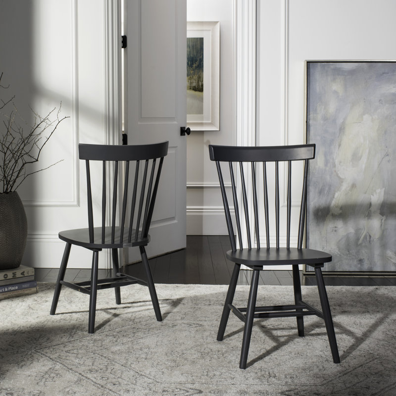Paulo Solid Wood Slat Dining Chair, Grey