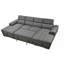 Canapé-lit en forme de U, surdimensionné de 121 pouces - lit escamotable 2 en 1, canapé-lit modulaire avec méridienne de rangement double pour meubles de salon