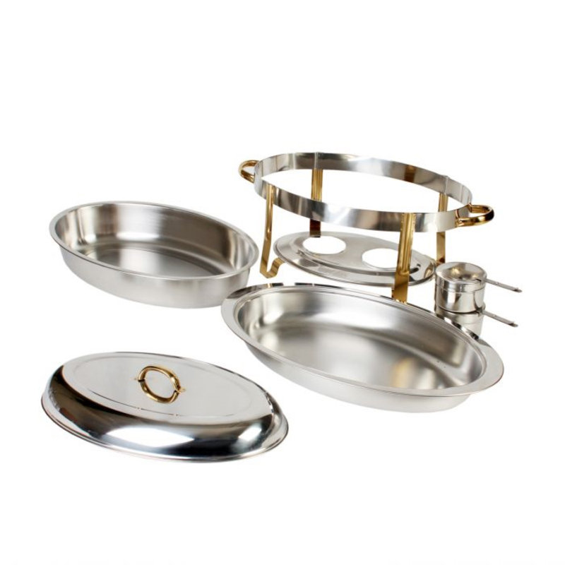 Gold Accented Oval Chafer 6L