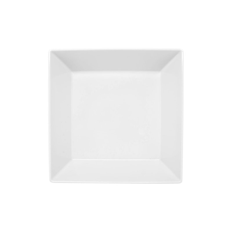 Bol de service carré en mélamine résistant à la cassure GET ML-281-W, 2,3 pintes, blanc