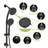 Multi Function Dual Shower Head - Shower System With 4.7" Rain Showerhead, 7-Function Hand Shower, Adjustable Slide Bar-118534842