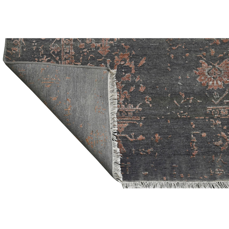 One-of-a-Kind Rectangle 6' x 8'11" in Black/Copper