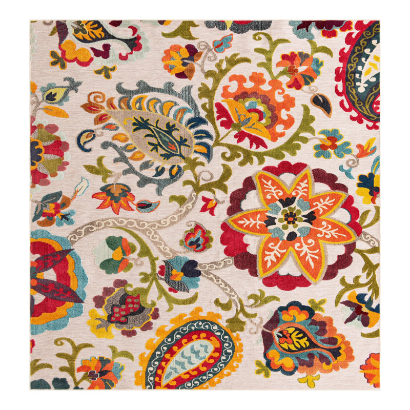 Tapis Bungalow Rose Nahla Caimin, Carré 10 pi