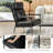 Mid-Century Modern Leatherette Armchair With High Back And Padded Arms-1088841223