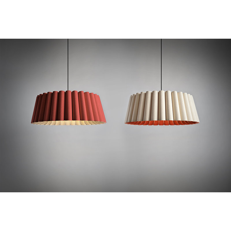 Luminaire suspendu unique à 1 lumière Renata, Rouge