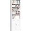 Bibliothèque industrielle en métal à 5 niveaux de 71 pouces de hauteur avec porte et tablettes réglables pour le salon