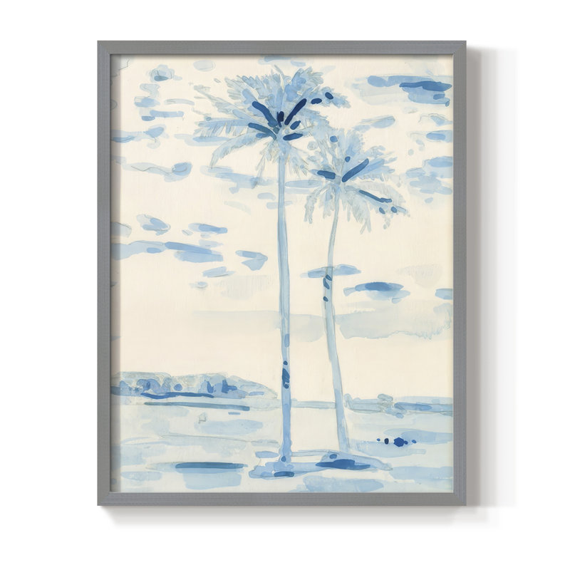 Coconut Grove I, reproduction encadrée - bois massif, H 15 po x l 12 po, Grey