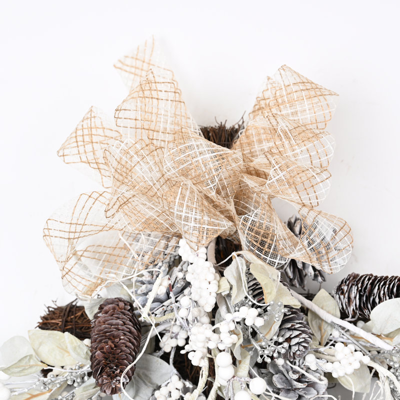 Ornement 26 po Winter Christmas Pinecone Berry