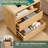 25" H Wood End Table,  Natural Nightstand with Charging Station & 2 Drawers, Curved Side Table-1953132249-1950726873