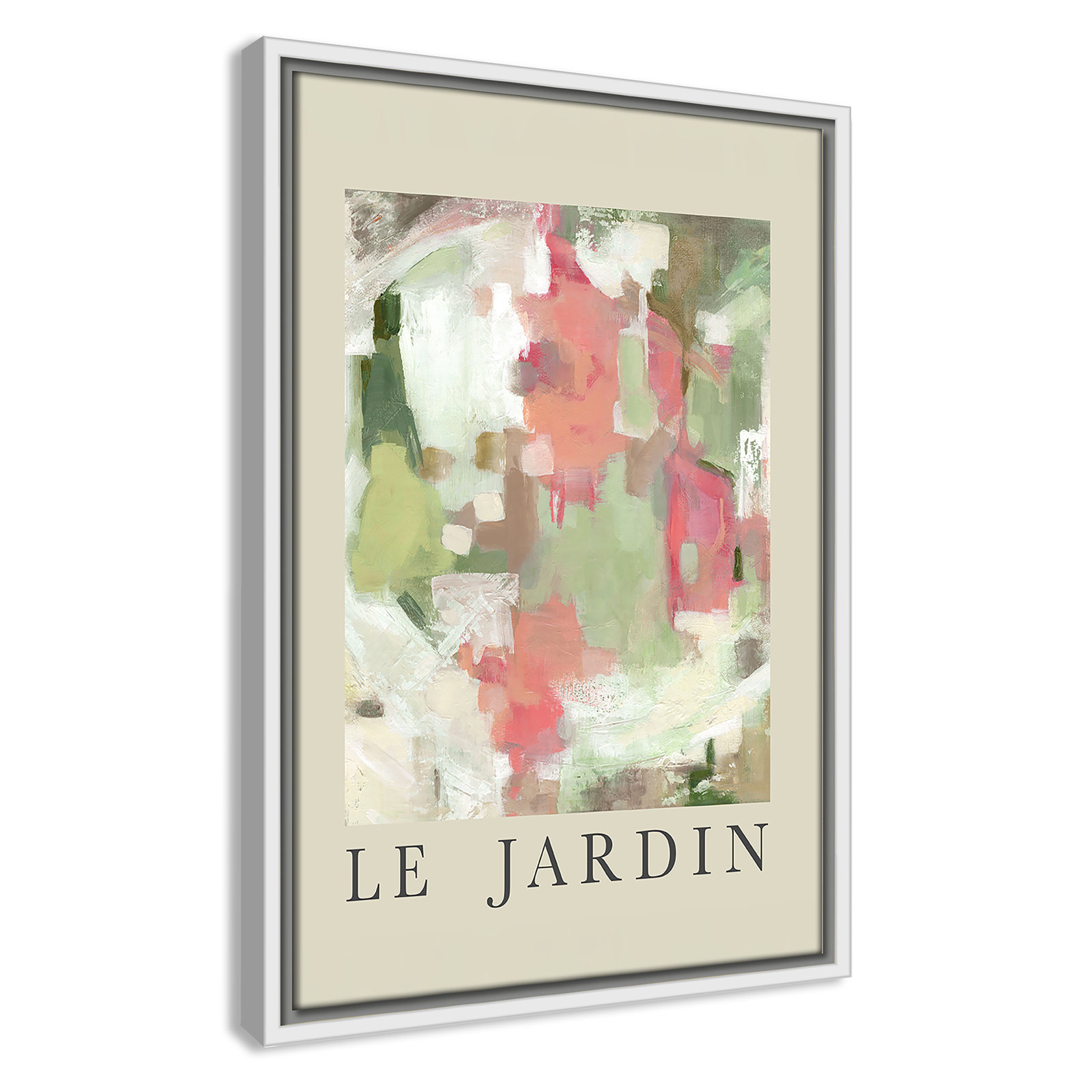 Botanical Poster Collection " Le Jardin " by Carol Robinson, No, 19.5" H x 13.5" W x 2" D, White Floater Frame