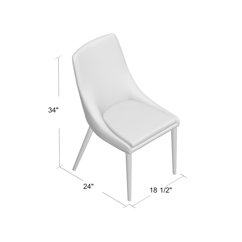 Leonitus 18.25'' H Upholstered Side Chair, Gray Fabric