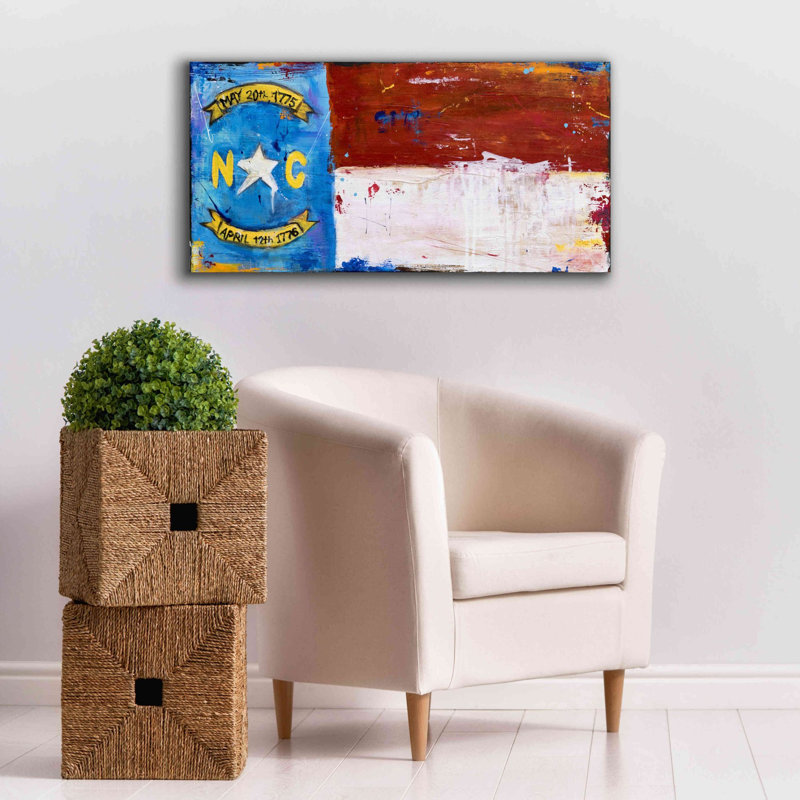 «NC Flag» par Erin Ashley, estampe numérique sur toile, H 20 po x l 40 po x P 1,5 po