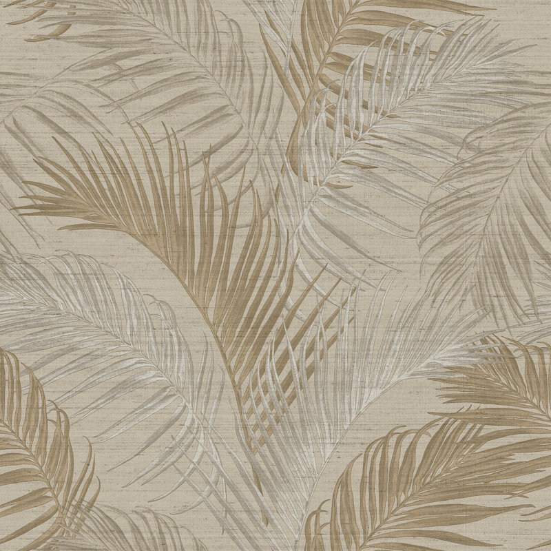 Palma 10.05m x 53cm Matte Wallpaper Roll, Bronze/Brown