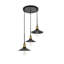 Luminaire suspendu conique 3 lumières grappe Dellwood-457080126