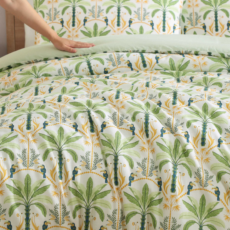 Ensemble d'édredon Tommy Bahama Mystic Palms, Édredon pour très grand lit + 2 taies décorativ