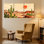 «Landscape & Nature Desert Landscape with Cactus and Sunset», ensemble de 3 impressions sur toile