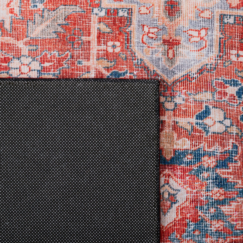 Tapis oriental rouille / bleu marine, Rectangle 6 pi x 9 pi