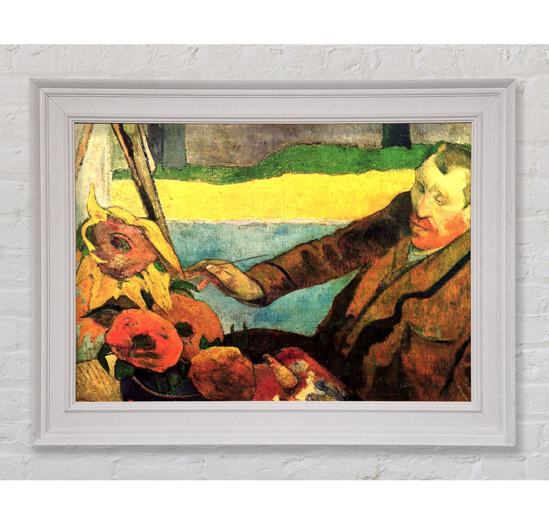 Gerahmtes Wandbild Van Gogh Painting Sunflowers von Paul Gauguin