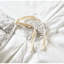 4 pièces pour très grand lit / très grand lit, coton brodé, broderie, housse de couette à housse de couette à médaillon, détails, literie confortable