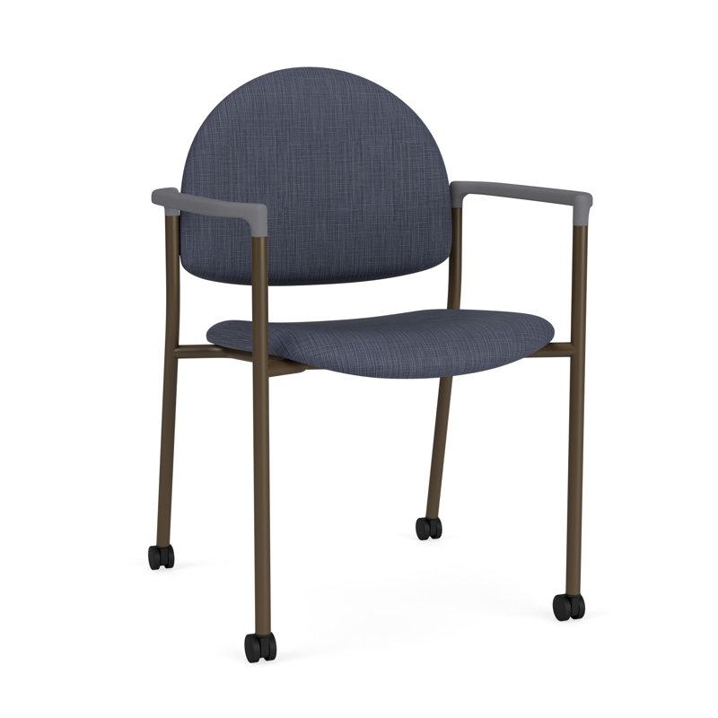 Chaise d'invité à chat avec roulettes, Bronze, Plot Line bleu marine