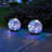 4.33ft 2 Modes Solar Cracked Glass Ball Outdoor Waterproof  30 LED  Light for Garden Pathway Patio Halloween Decor-72798397