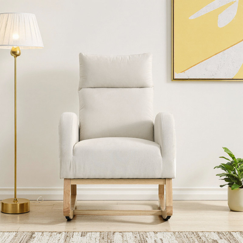 Fauteuil à bascule Teddy, Beige