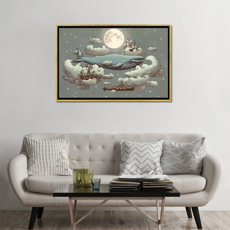 # 1, art sur toile, Encadrement doré, H 32 po x l 48 po x P 1,5 po