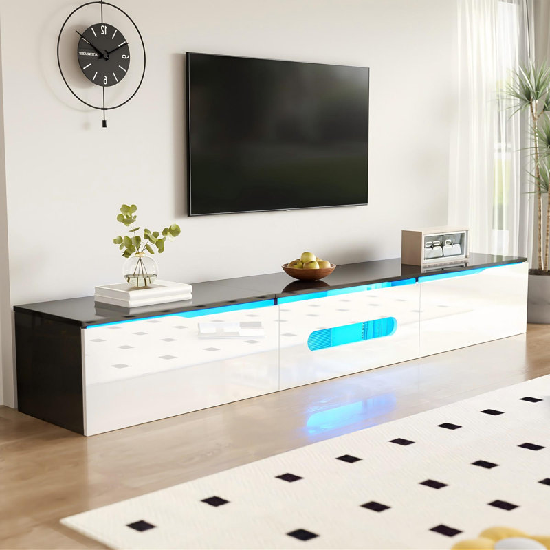 TV Stand for TVs up to 75", White/Black