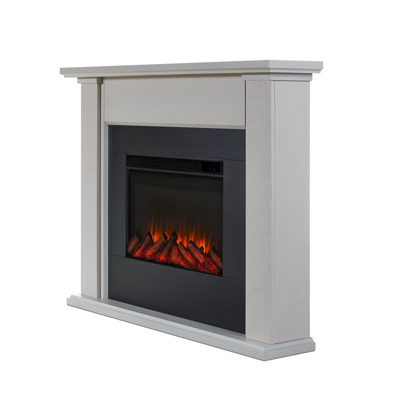 Tejon 52" Slim Electric Fireplace by Real Flame, Bone White
