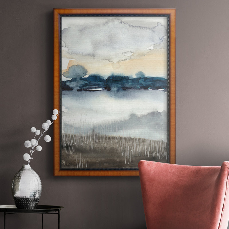 «Lakeview Sunset I», toile encadrée de qualité supérieure - prête à être accrochée, H 36 po x l 24 po x P 2,5 po