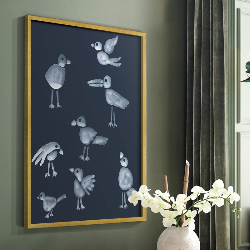 «Flock I», reproduction encadrée - bois massif, H 28 po x l 22 po