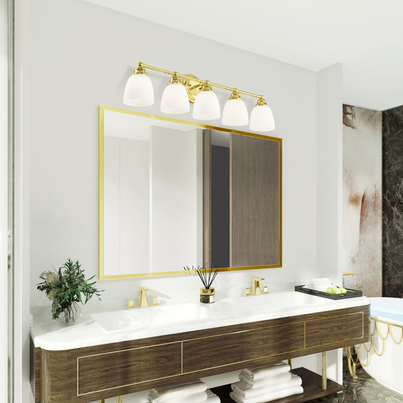 Mayday 5 - Light Dimmable Vanity Light, Polished Brass