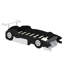 Lit plateforme simple en forme de voiture de course avec tablettes de rangement, structure de lit de voiture en bois avec roues -1383393904