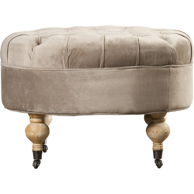 Flavien 69.09Cm Tufted Round Ottoman