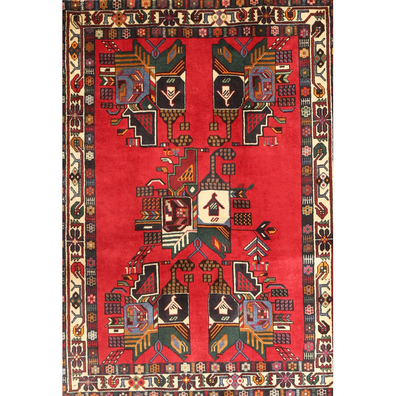 Tapis orange / vert Southwestern, Rectangle de 8 pi x 10 pi