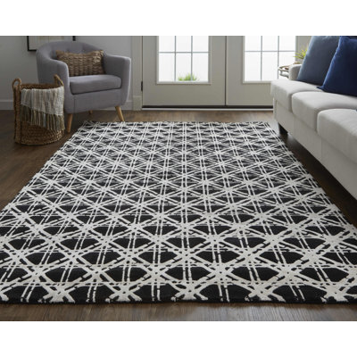 Tapis à motif géométrique en treillis Bamboo