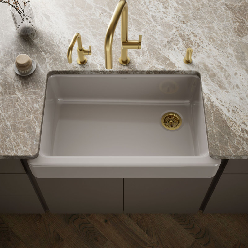 Évier de cuisine campagnard de L 36 po x l 22 po à plan incliné Whitehaven, Truffe