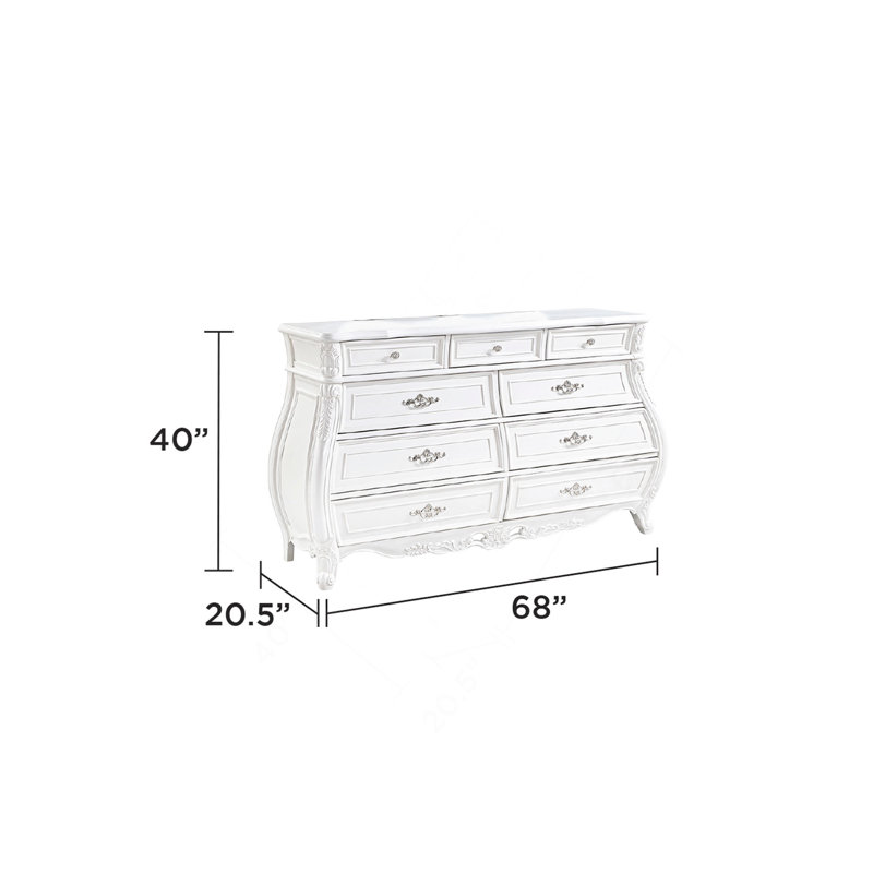 Commode 9 tiroirs de style moderne en bois