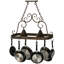Elana Steel Handcrafted Oval Hanging Pot Rack