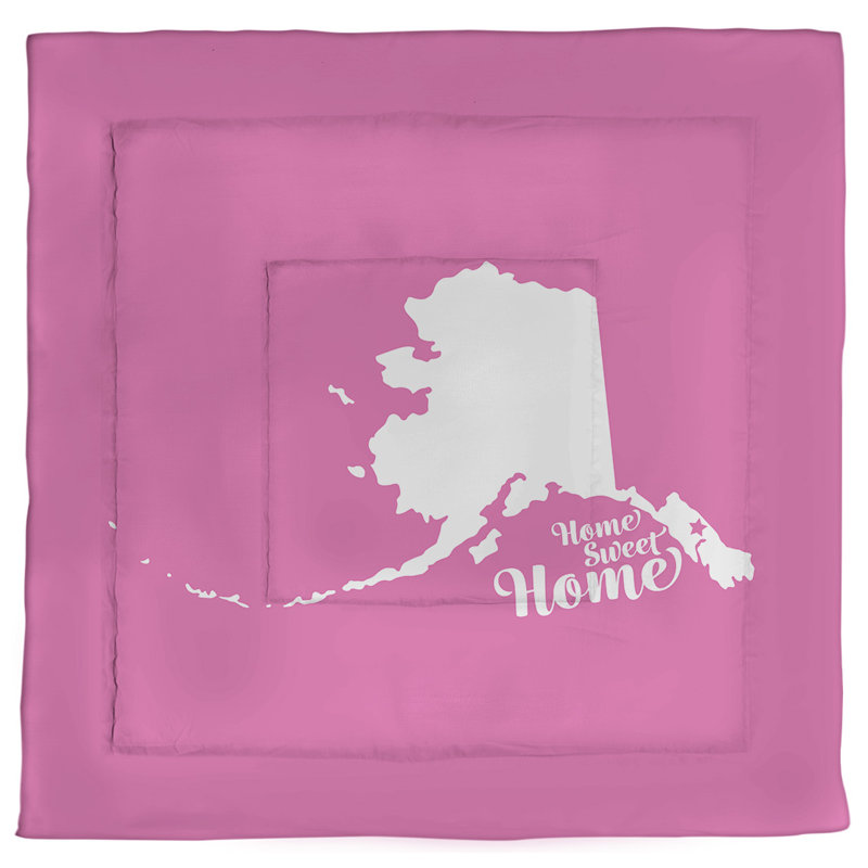 Juneau Modern & Contemporary Polyester Percale Comforter, King Comforter, Pink
