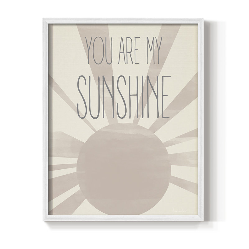 Sunshine Framed Print - Solid Wood, 30" H x 24" W, White